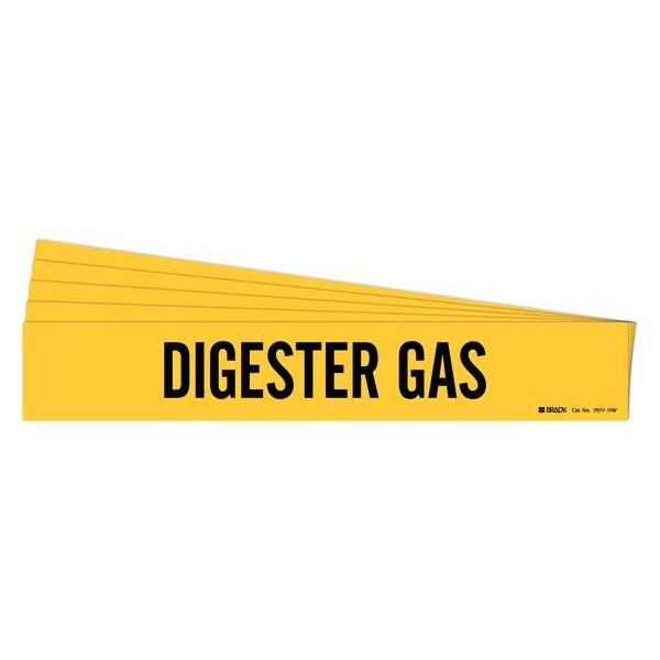 Brady Pipe Marker, Black, Digester Gas, PK5, 7077-1HV-PK - 7077-1HV-PK