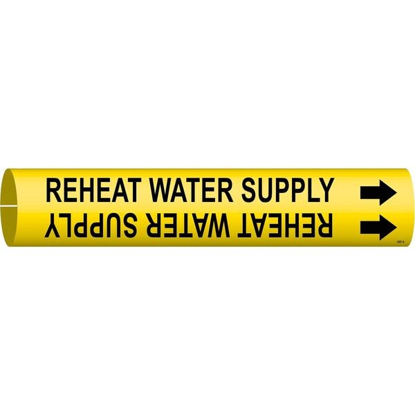 Brady Pipe Mrkr, Reheat Water Supply, 3/4to1-3/8 - 4267-A