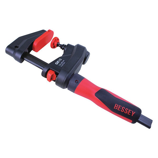 Bessey Bar Clamp, Plastic Handle and 2 3/8 in Throat Depth - GK15
