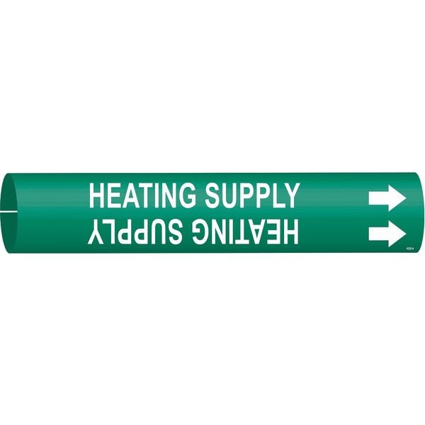 Brady Pipe Mrkr, Heating Supply, 1-1/2to2-3/8 In, 4326-B - 4326-B