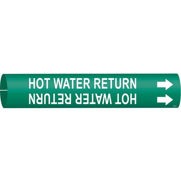Brady Pipe Mrkr, Hot Water Return, 3/4to1-3/8 In, 4337-A - 4337-A