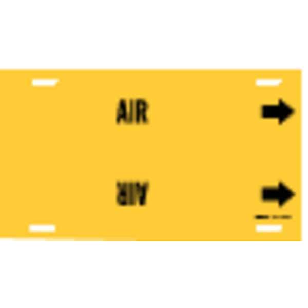 Brady Pipe Marker, Air, Yellow, 8 to 9-7/8 In - 4003-G