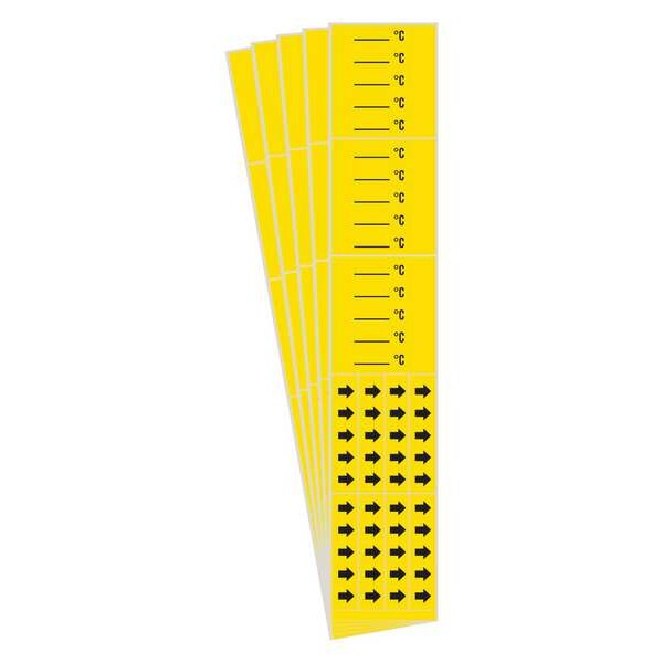 Brady Pipe Marker, Adhesive, Black, C, PK5, 7307-3C-PK - 7307-3C-PK
