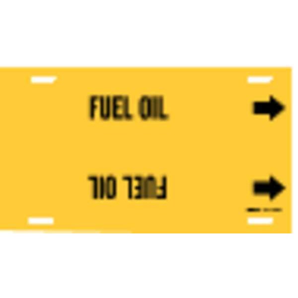 Brady Pipe Marker, Fuel Oil, Yel, 8 to 9-7/8 In - 4063-G