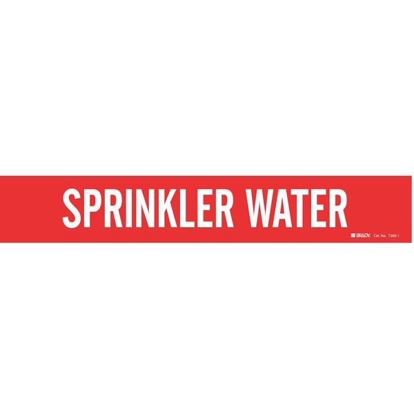 Brady Pipe Mrkr, Sprinkler Water, 2-1/2to7-7/8In, 7269-1 - 7269-1