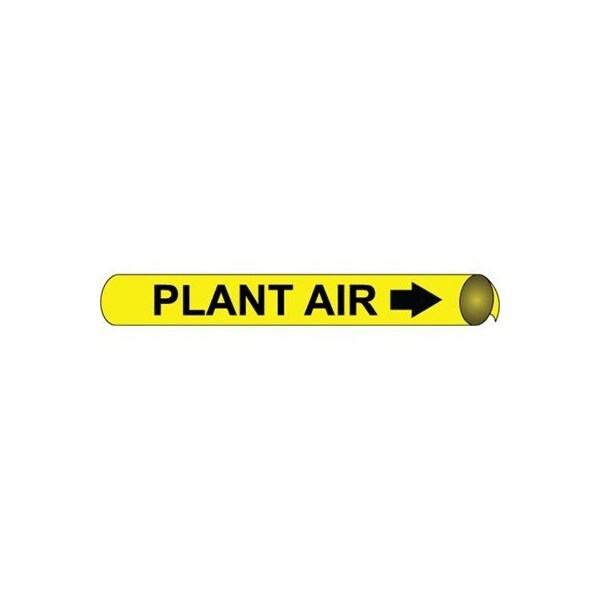 Nmc Pipemarker Strap-On, Plant Air B/Y, Fits, G4081 - G4081