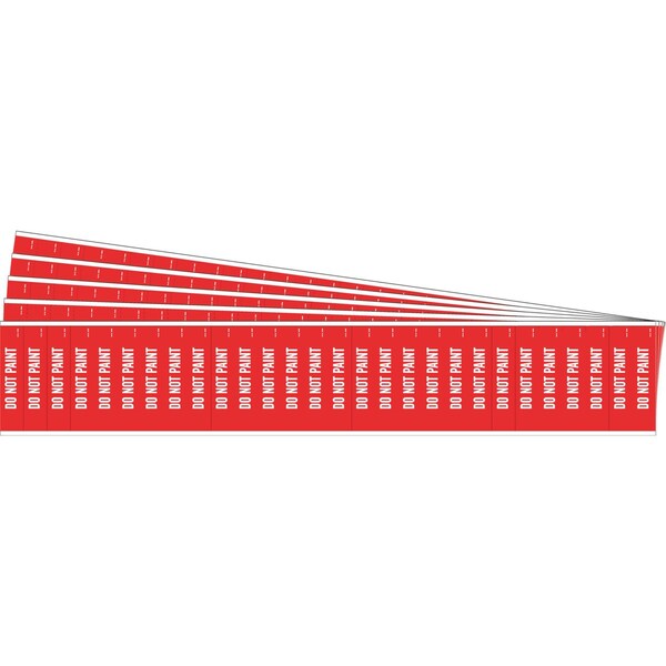 Brady DO NOT PAINT Pipe Marker Style 28 White on Red 28 per Card, 5 PK - 150685-PK