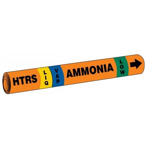 Accuform IIAR CLINGTITE AMMONIA PIPE MARKER RAT210D - RAT210D