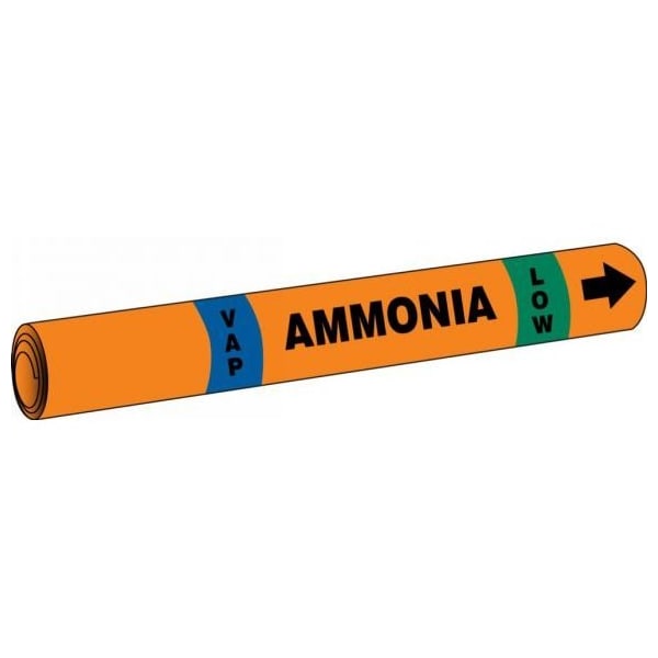 Accuform IIAR CLINGTITE AMMONIA PIPE MARKER RAT220J - RAT220J