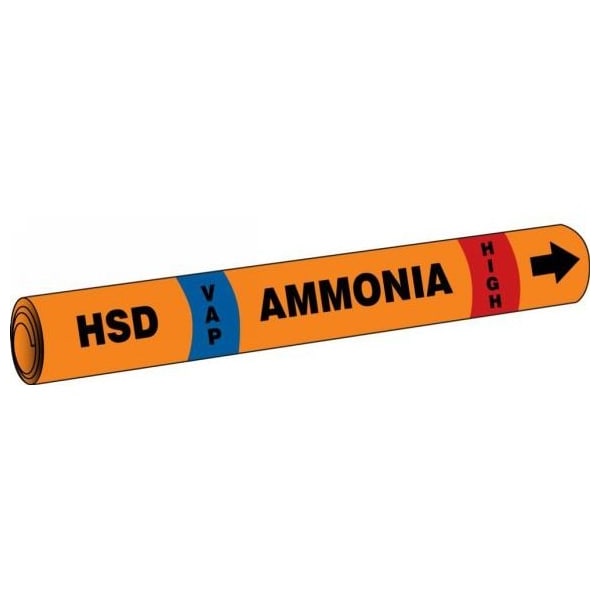 Accuform IIAR CLINGTITE AMMONIA PIPE MARKER RAT207H - RAT207H