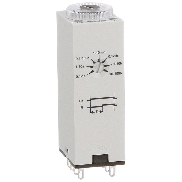 Relé de retardo de tiempo de Schneider Electric, 24VDC, 5A, DPDT, 0.1 seg. - TDR782XBXA-24D