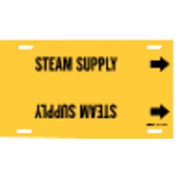 Brady Pipe Marker, Steam Supply, Y, 8 to9-7/8 In - 4131-G