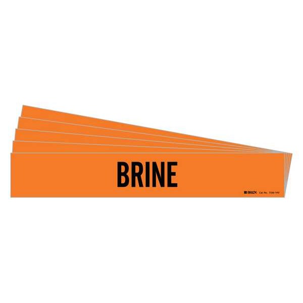 Brady Pipe Marker, Adhesive, 4"H, 24"W, Orange, PK5, 7336-1HV-PK - 7336-1HV-PK