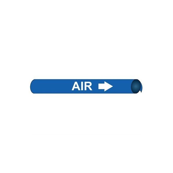 Nmc Pipemarker Strap-On, Air W/B, Fits 6"-8 - F4002