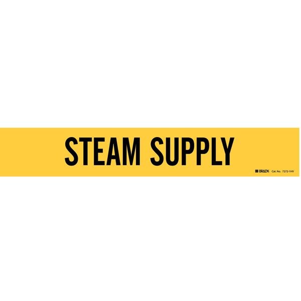 Brady Pipe Marker, Steam Supply, 2-1/2to7-7/8 In - 7272-1