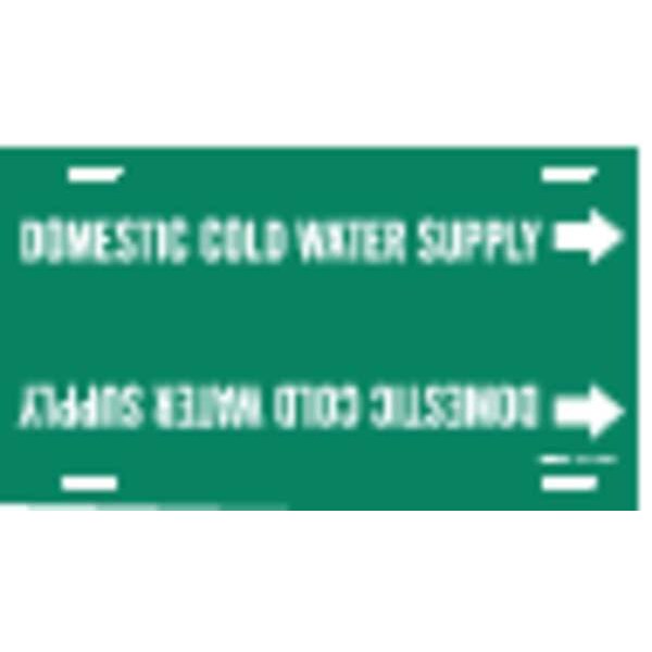 Brady Pipe Marker, Domestic Cold Water Supply, 4050-F - 4050-F