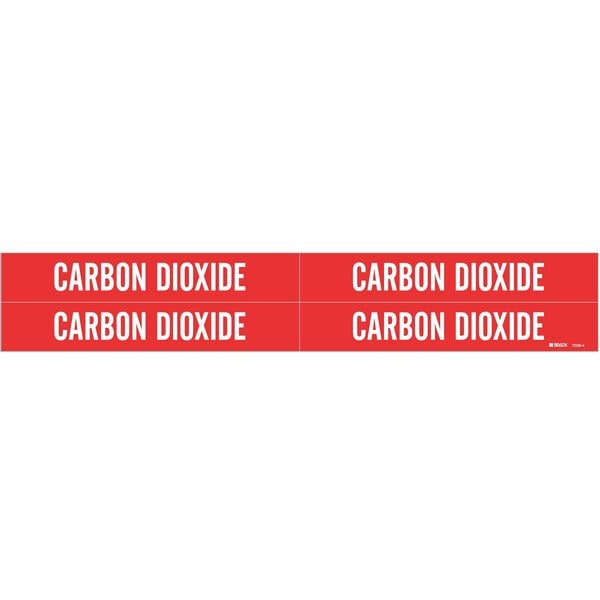 Brady Pipe Marker, Carbon Dioxide, 3/4to2-3/8 In - 7039-4