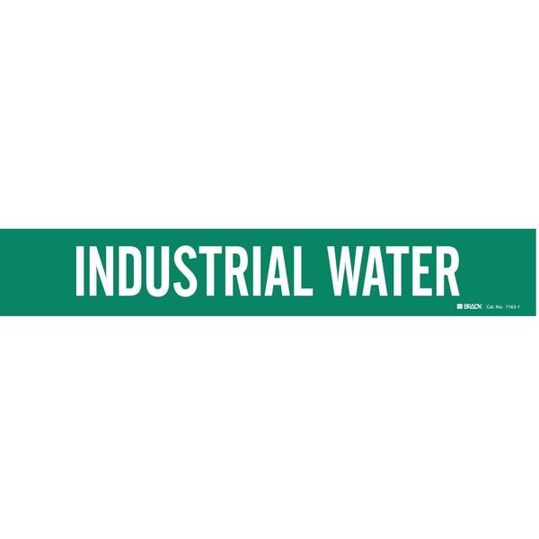 Brady Pipe Mrkr, Industrial Water, 2-1/2 to7-7/8 - 7163-1