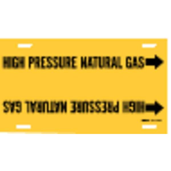 Brady Pipe Marker, High Pressure Natural Gas, Y, 4194-F - 4194-F