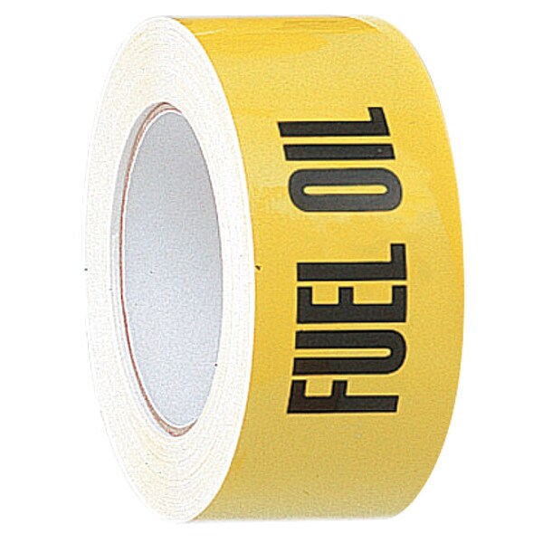 Harris Industries Pipe Marker, Fuel Oil, Yellow, 2X54FT FUEL OIL. - 2X90FT FUEL OIL