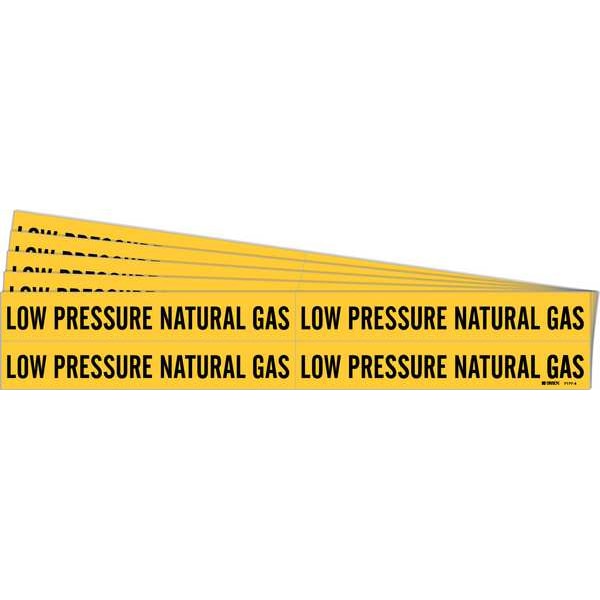 Brady Pipe Marker, Low Pressure Natural Gas, PK5, 7177-4-PK - 7177-4-PK