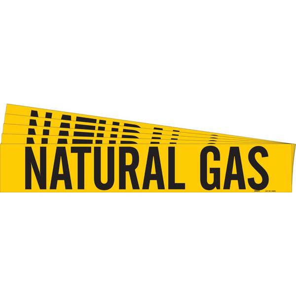 Brady Pipe Marker, Black, Natural Gas, PK5, 105803-PK - 105803-PK