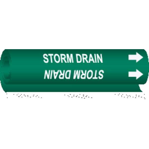 Brady Pipe Marker, Storm Drain, 1-1/2to2-3/8 In, 5769-I - 5769-I