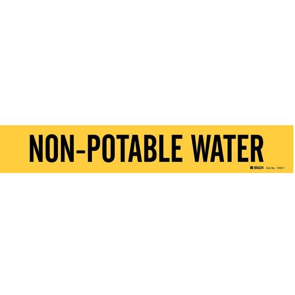 Brady Pipe Mrkr, Non-Potable Water, 2-1/2to7-7/8, 7203-1 - 7203-1