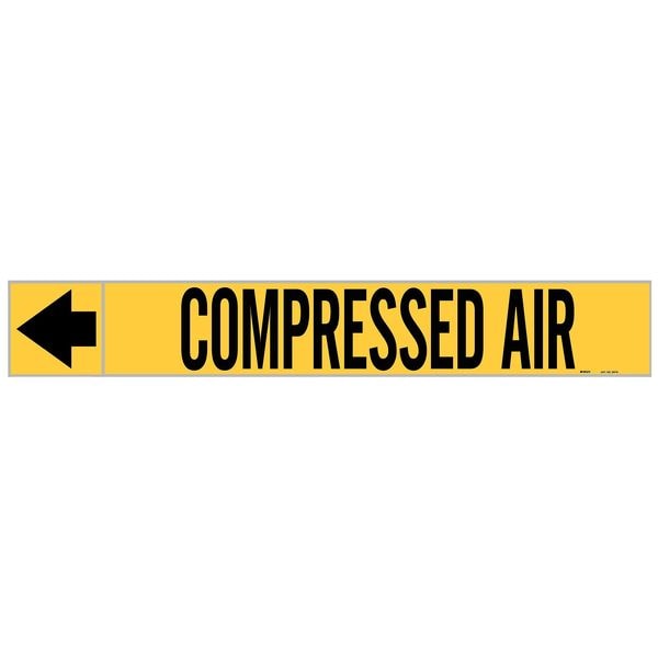 Brady Pipe Marker, Compressed Air, 1 In.H, 20416 - 20416
