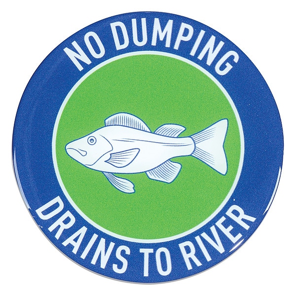 Pig No Dumping Sign, Circle, 4 in x 4 in, PK10 - SGN8200-656