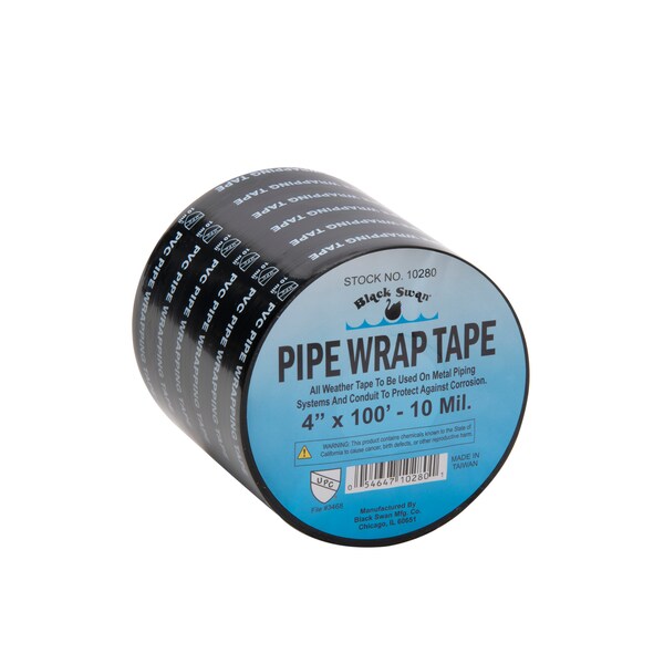 Black Swan Pipe Wrap Tape, 4" X 100Ft, 10 Mil - 10280