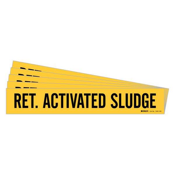 Brady Pipe Marker, Return Activated Sludge, PK5, 7245-1HV-PK - 7245-1HV-PK