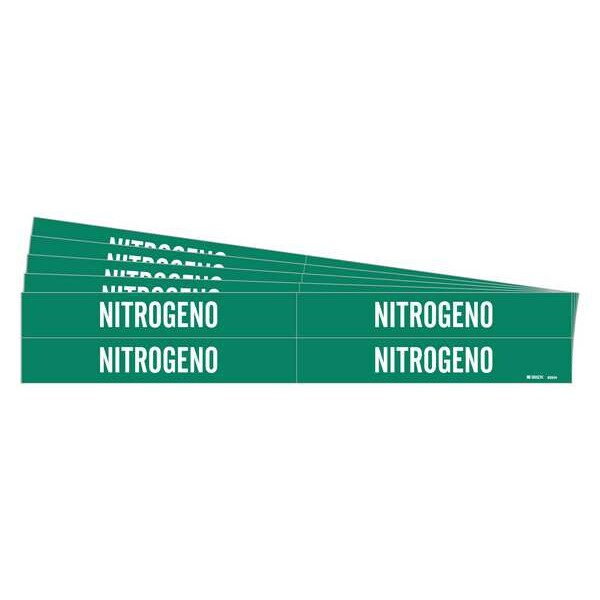 Brady Pipe Marker, Adhesive, 1-1/8"H, 7"W, PK5, 83554-PK - 83554-PK