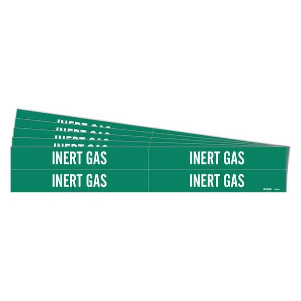Brady Pipe Marker, Adhesive, White, Inert Gas, PK5, 7164-4-PK - 7164-4-PK