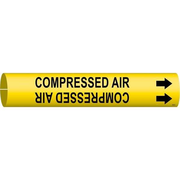 Brady Pipe Mrkr, Compressed Air, 2-1/2to3-7/8 In, 4032-C - 4032-C