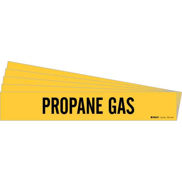 Brady Pipe Marker, Black, Propane Gas, PK5, 7227-1HV-PK - 7227-1HV-PK