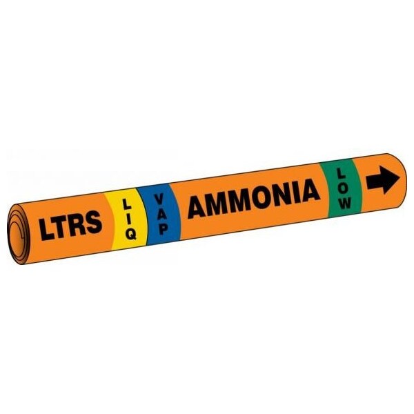 Accuform IIAR CLINGTITE AMMONIA PIPE MARKER RAT215J - RAT215J