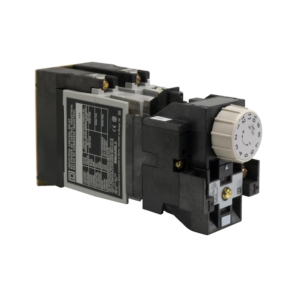 Relevador de Control NEMA Square D, Tipo X, temporizador, retardo de apagado de 1 minuto, 10A resistivos a 600 VCA, 4 normalmente abierto, bobina de 120 VCA 60 Hz - 8501XO40XTD1V02.