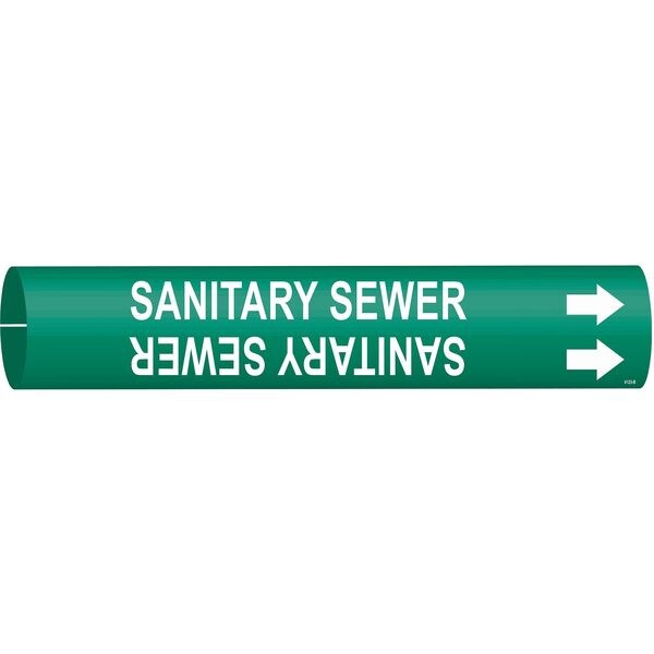 Brady Pipe Mrkr, Sanitary Sewer, 1-1/2to2-3/8 In, 4123-B - 4123-B