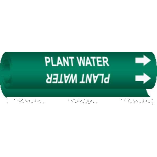 Brady Pipe Marker, Plant Water, 1-1/2to2-3/8 In, 5739-I - 5739-I