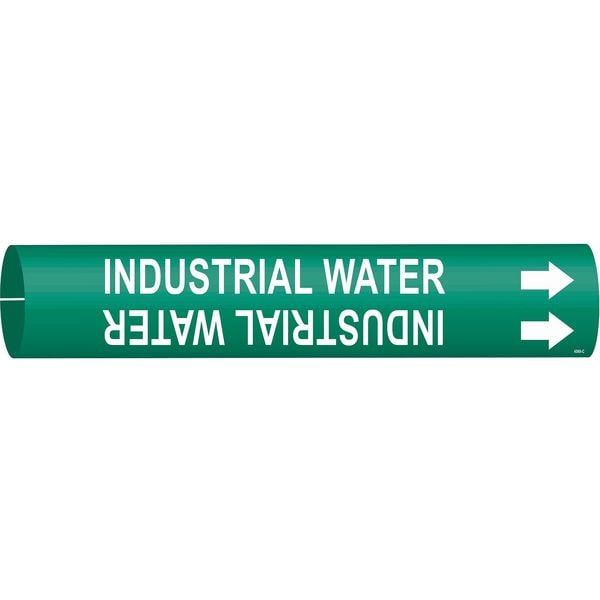 Brady Pipe Mrkr, Industrial Water, 2-1/2 to3-7/8 - 4088-C