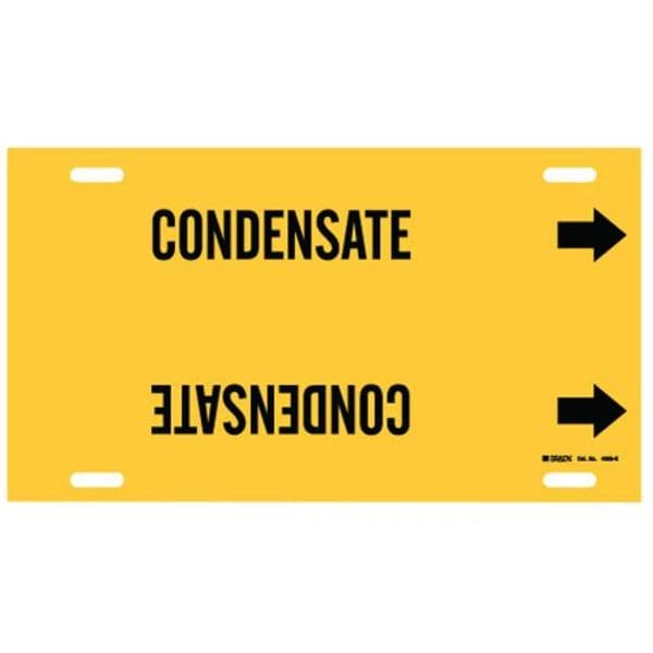 Brady Pipe Marker, Condensate, Yel, 8 to 9-7/8 In - 4035-G