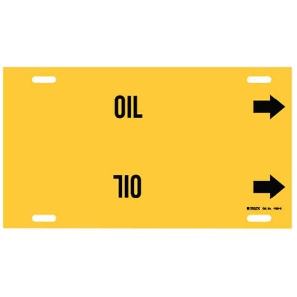 Brady Pipe Marker, Oil, Yellow, 10 to 15 In - 4103-H