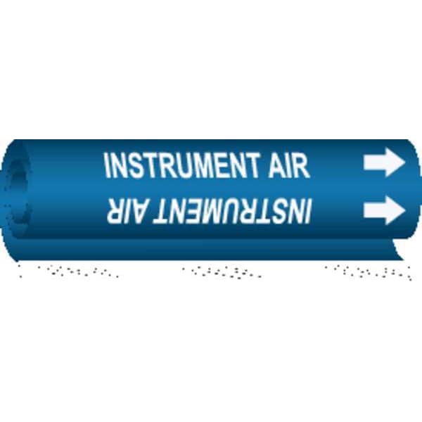 Brady Pipe Mrkr, Instrument Air, 1-1/2to2-3/8 In, 5716-I - 5716-I