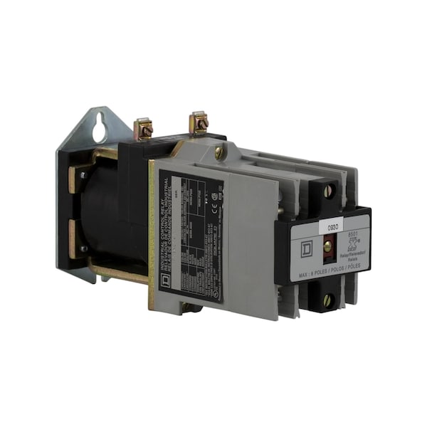 Relevador de control NEMA Square D, Tipo X, herramienta de máquina, 10A resistivos a 600VAC, 6 contactos normalmente abiertos, bobina de 115/125VDC - 8501XDO60V62.