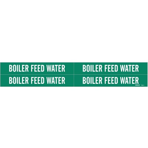 Brady Pipe Mrkr, Boiler Feed Water, 3/4to2-3/8In, 7332-4 - 7332-4