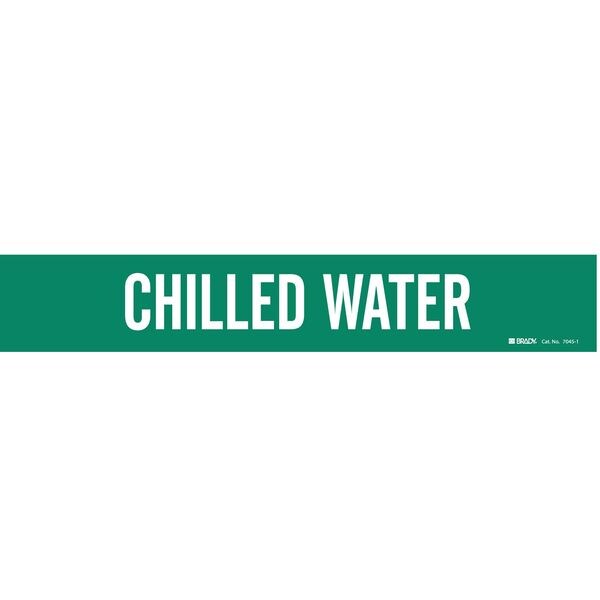 Brady Pipe Mrkr, Chilled Water, 2-1/2to7-7/8 In, 7045-1 - 7045-1