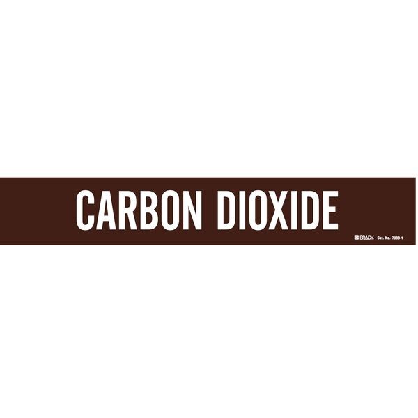 Brady Pipe Mrkr, Carbon Dioxide, 2-1/2to7-7/8 In, 7338-1 - 7338-1
