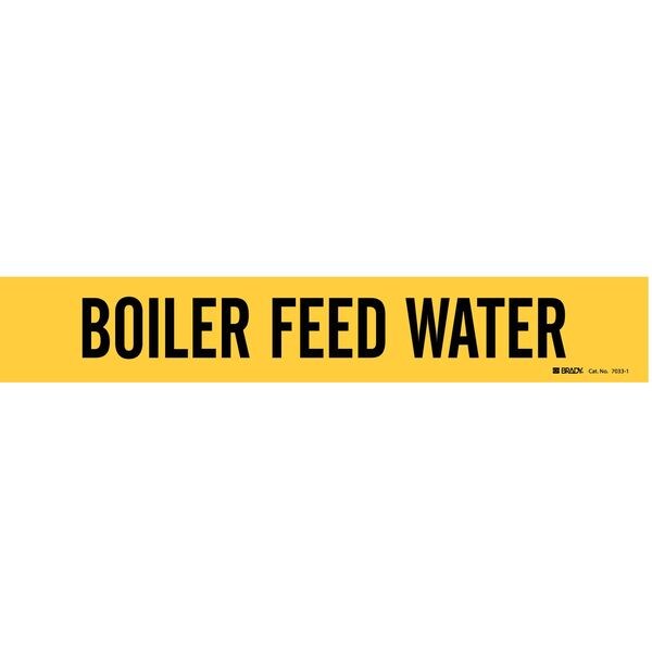 Brady Pipe Mrkr, Boiler Feed Water, 2-1/2to7-7/8, 7033-1 - 7033-1