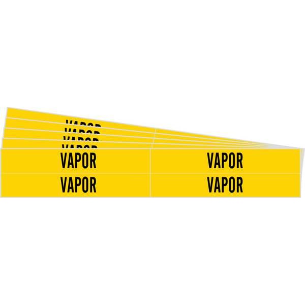 Brady Pipe Marker, Adhesive, Black, Vapor, PK5, 83566-PK - 83566-PK